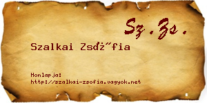 Szalkai Zsófia névjegykártya