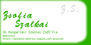 zsofia szalkai business card